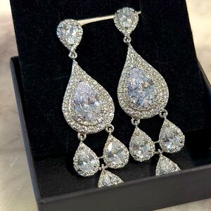 Crystal tear drop earrings